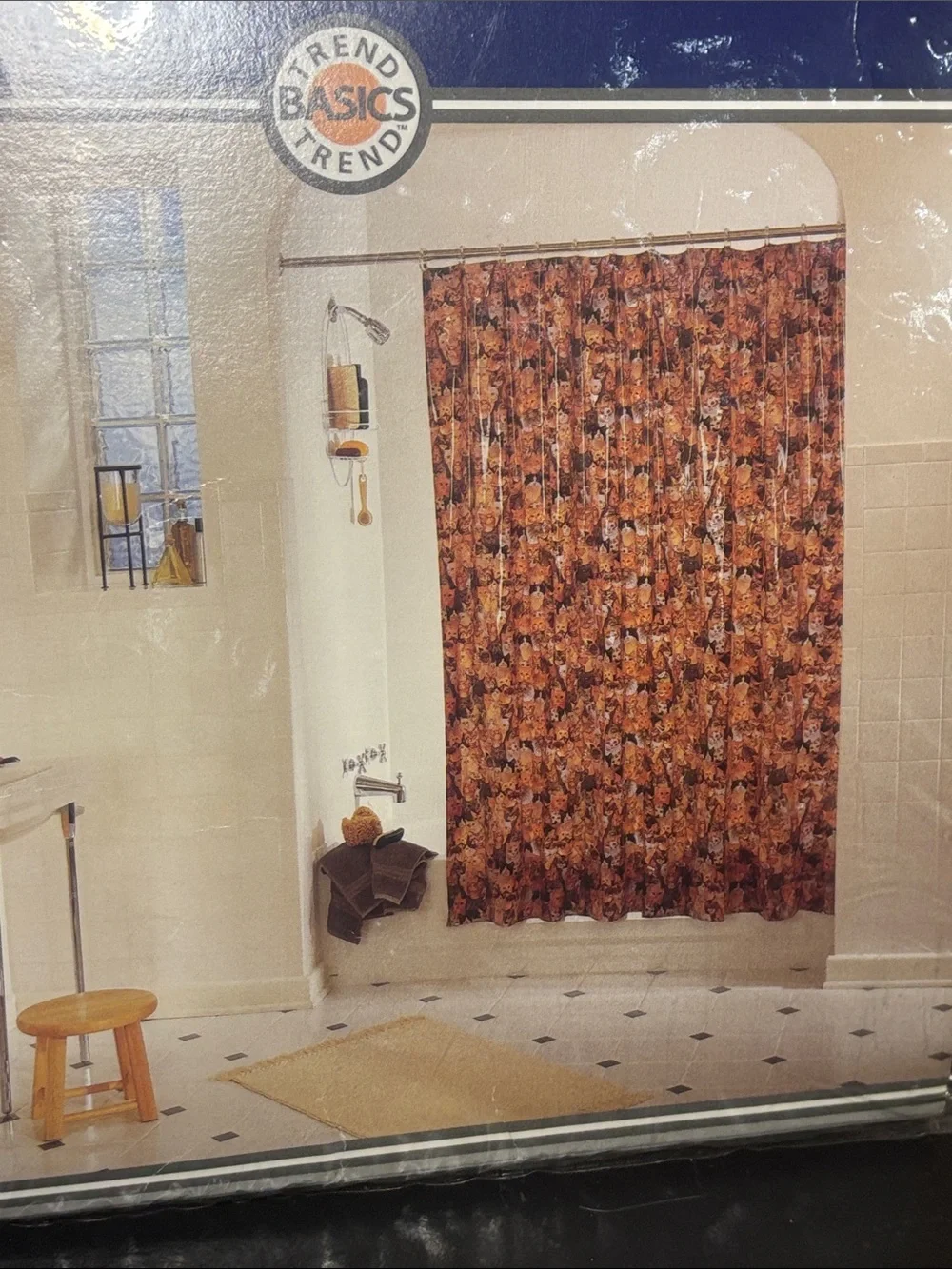 Vintage 1994 New In Package Kitten Curtains (shower)! New Old Stock! NOS